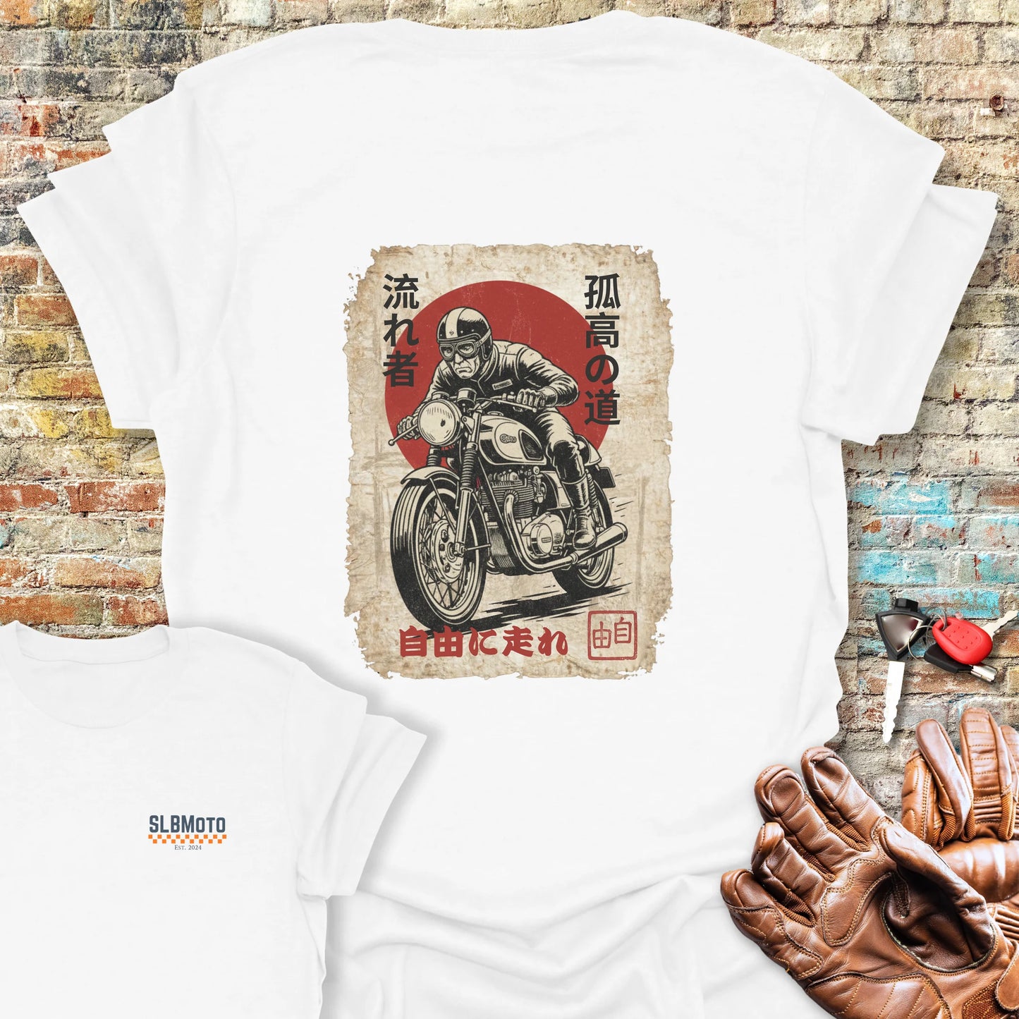 Ronin Rider Back Print T-Shirt - White