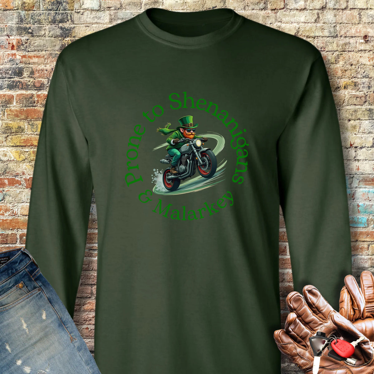 Shenanigans Long Sleeve T-Shirt - Forest Green