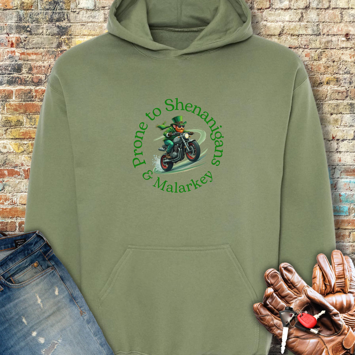 Shenanigans Hoodie - Military Green