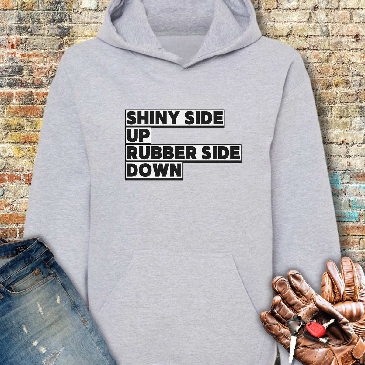 Shiny Side Up Hoodie - Sport Grey