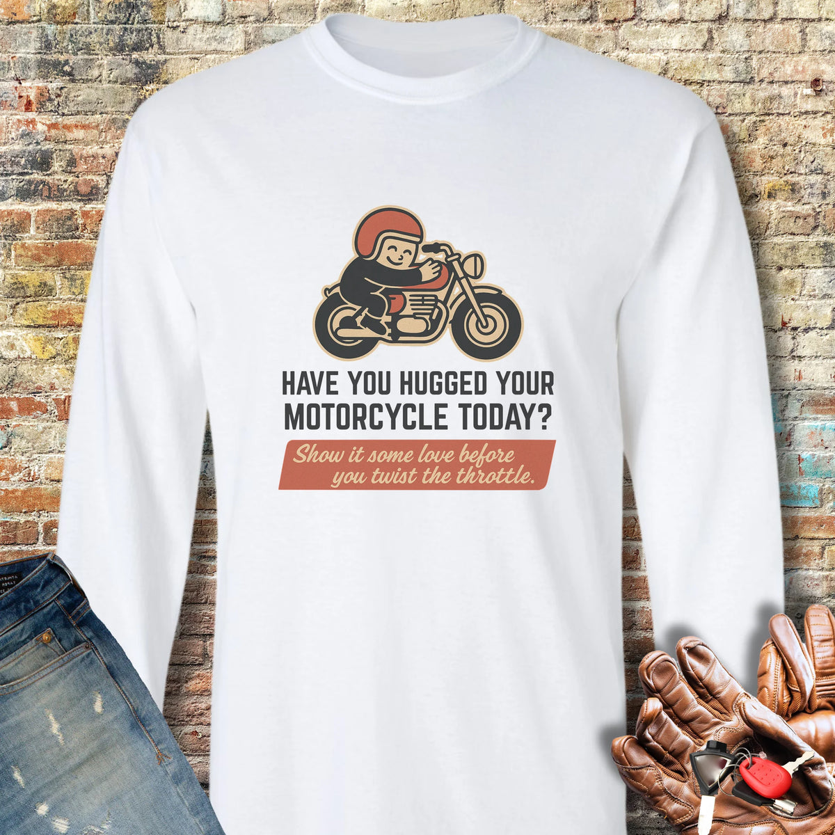 Show It Some Love Long Sleeve T-Shirt - White