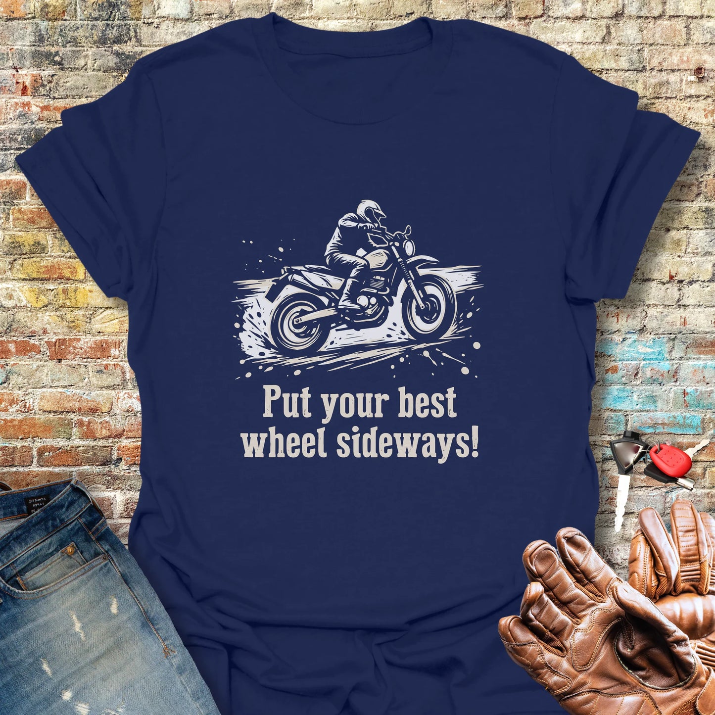 Sideways T-Shirt - Navy