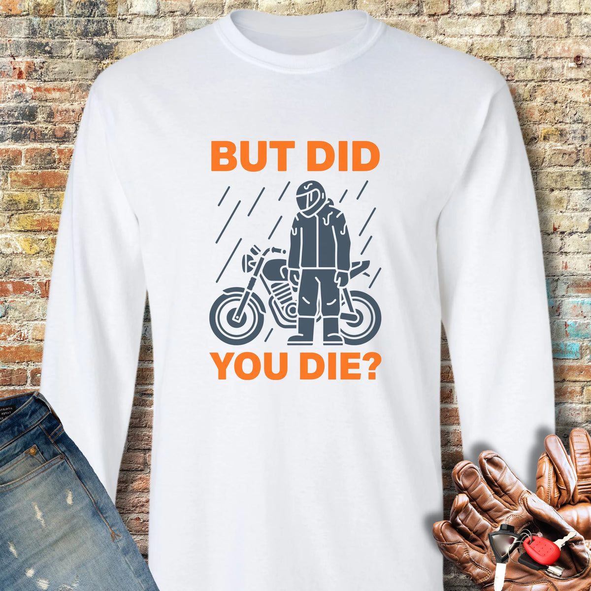 Soaked But Survived Long Sleeve T-Shirt - White