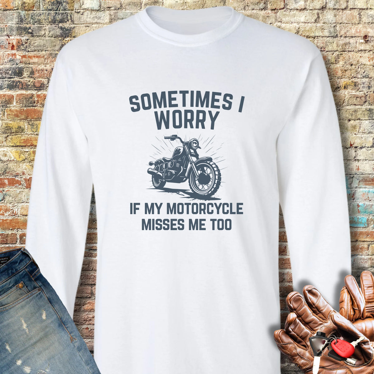 Sometimes (Cruiser) Long Sleeve T-Shirt - White