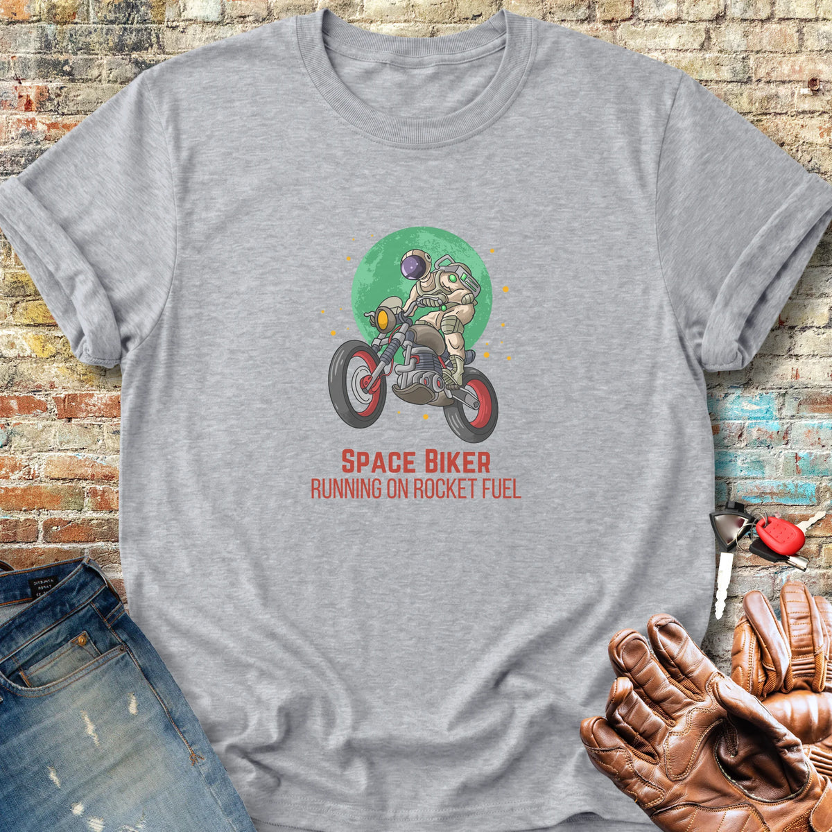 Space Biker Classic T-Shirt - Sport Grey