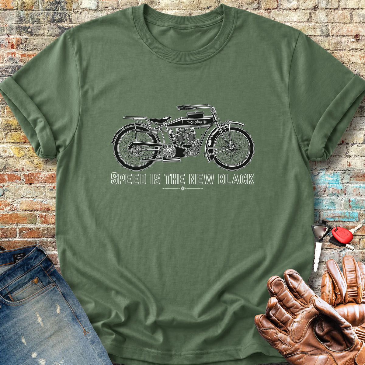 Speed Is The New Black Classic T-Shirt - Military Green