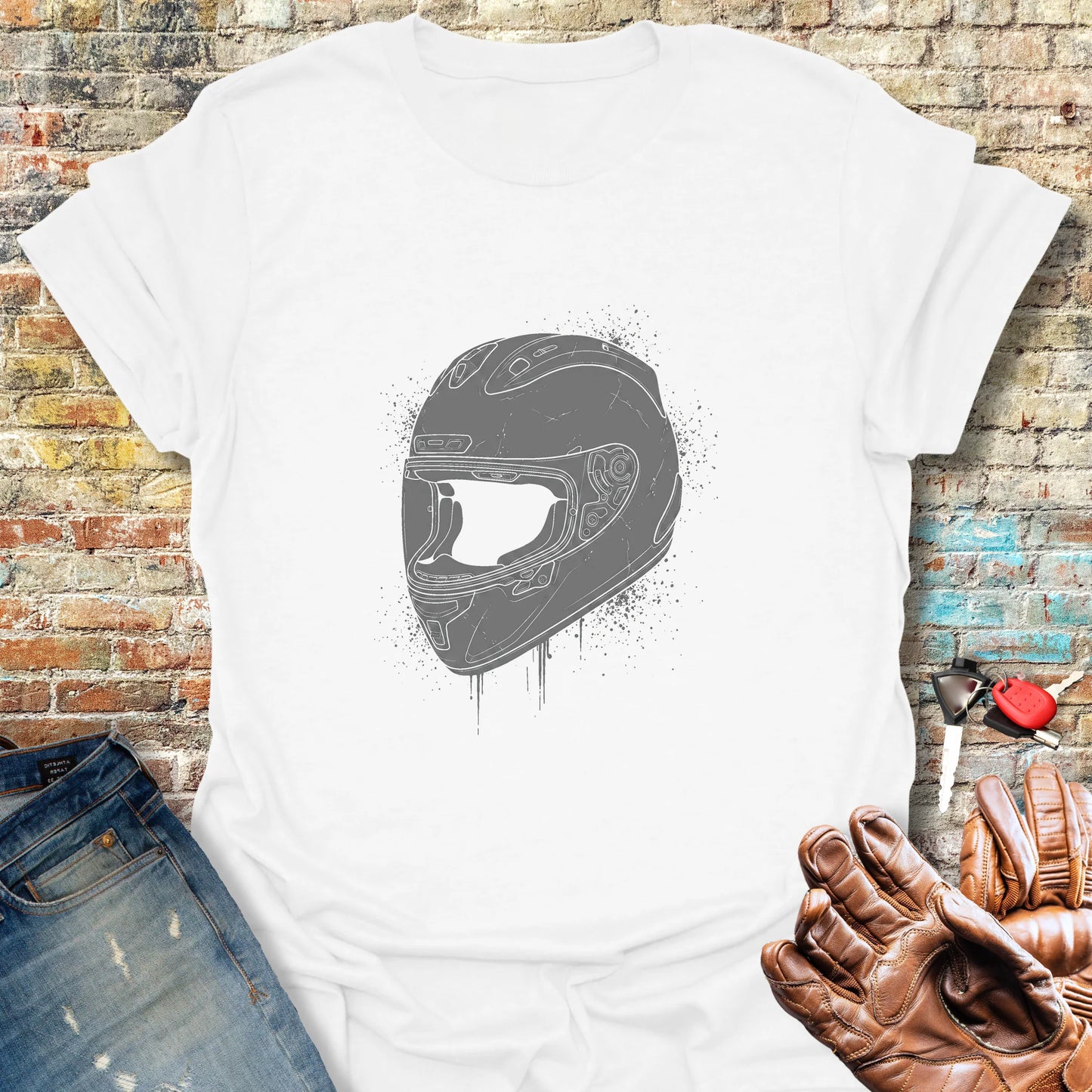 Splash Helmet T-Shirt - White