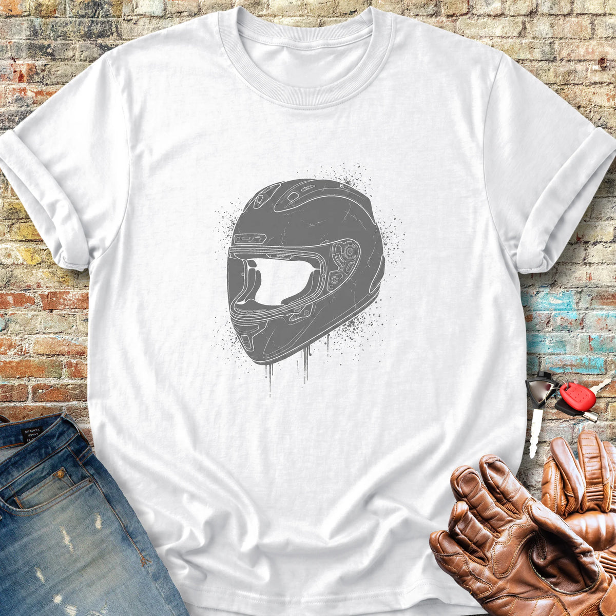 Splash Helmet Classic T-Shirt - White
