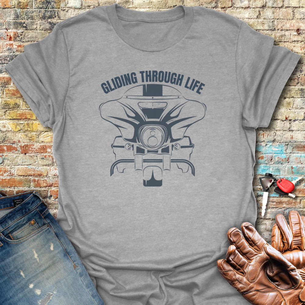 Gliding Through Life T-Shirt - Sport Grey