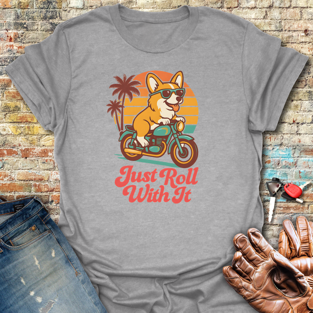 Cool Corgi T-Shirt - Sport Grey