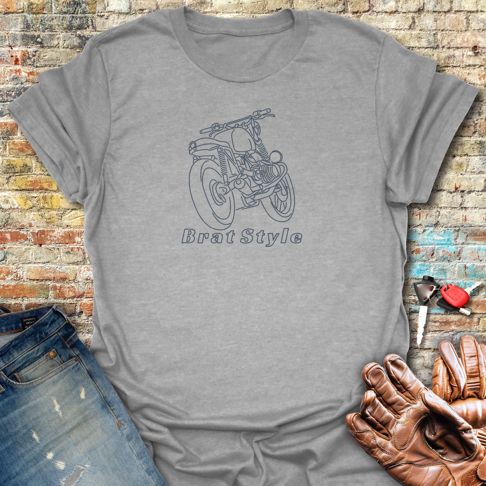 Brat Style Line T-Shirt - Sport Grey