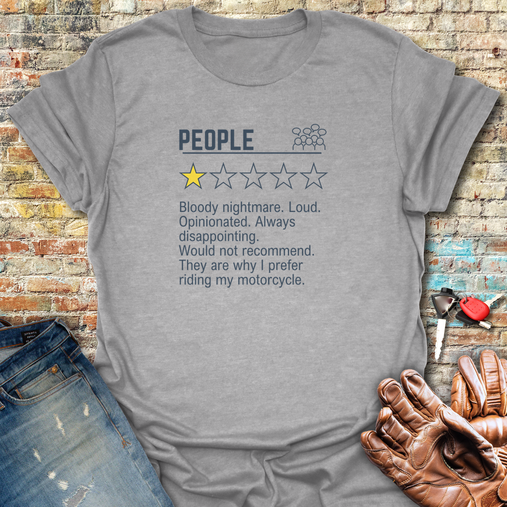 People Review T-Shirt - Sport Grey