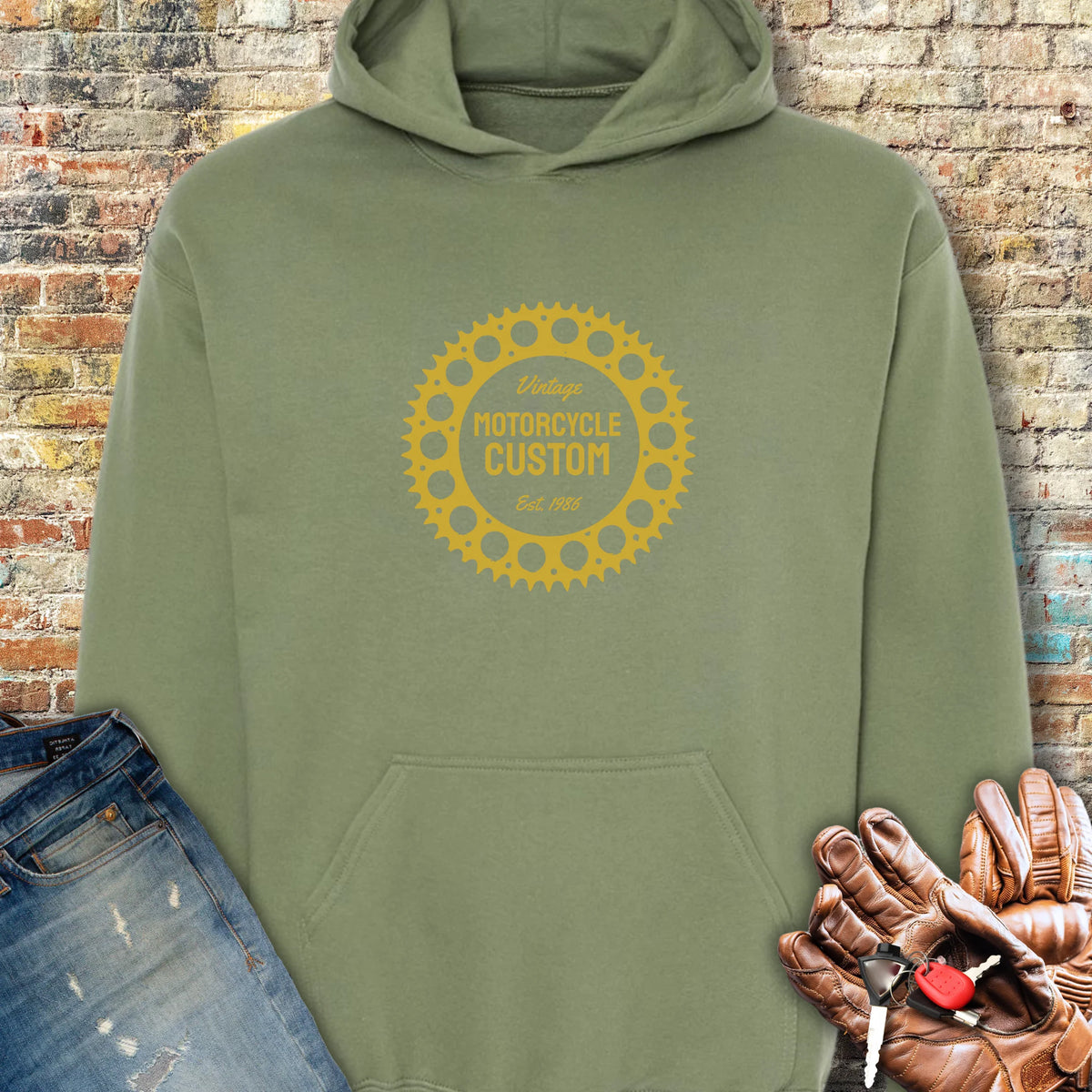 Sprocket Hoodie - Military Green