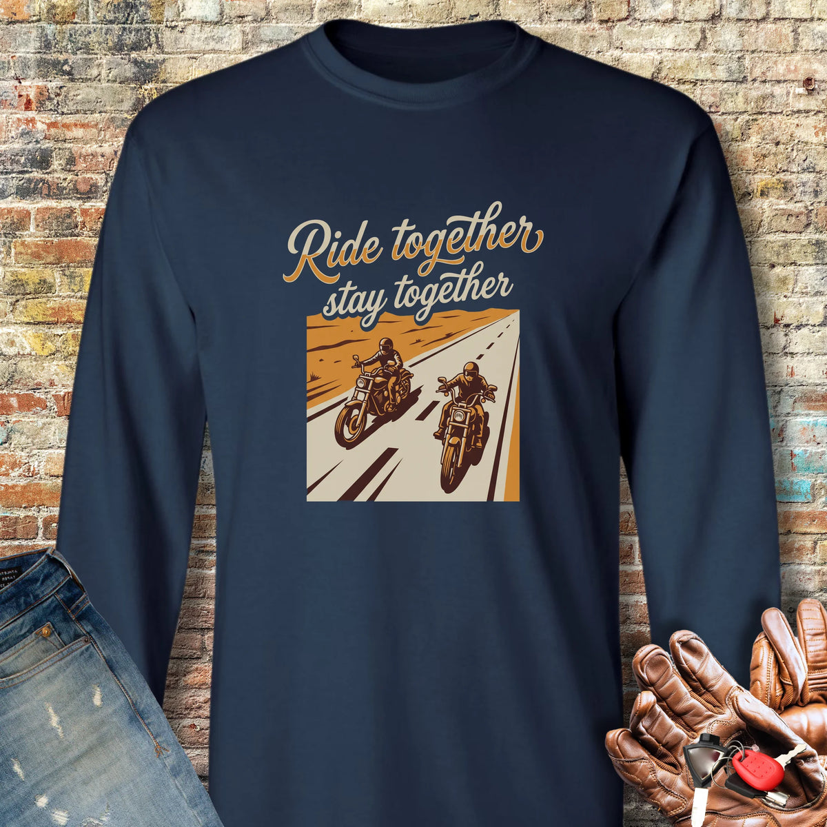 Stay Together Long Sleeve T-Shirt - Navy