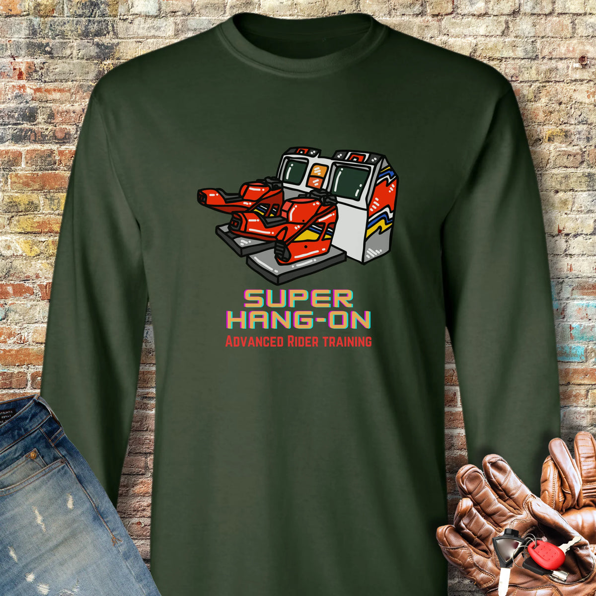 Super Hang-On Long Sleeve T-Shirt - Forest Green