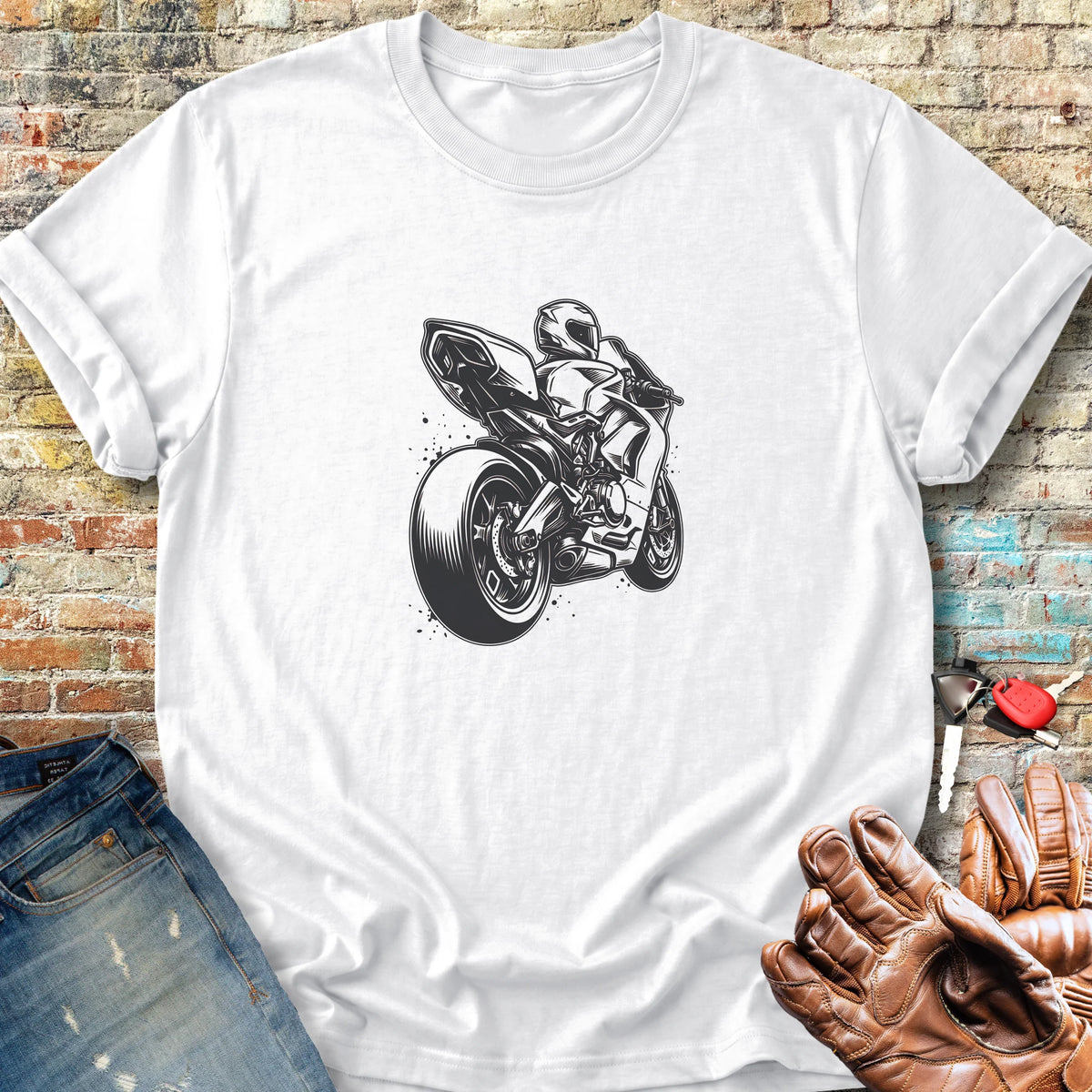 Superbike Three-Quarter Classic T-Shirt - White