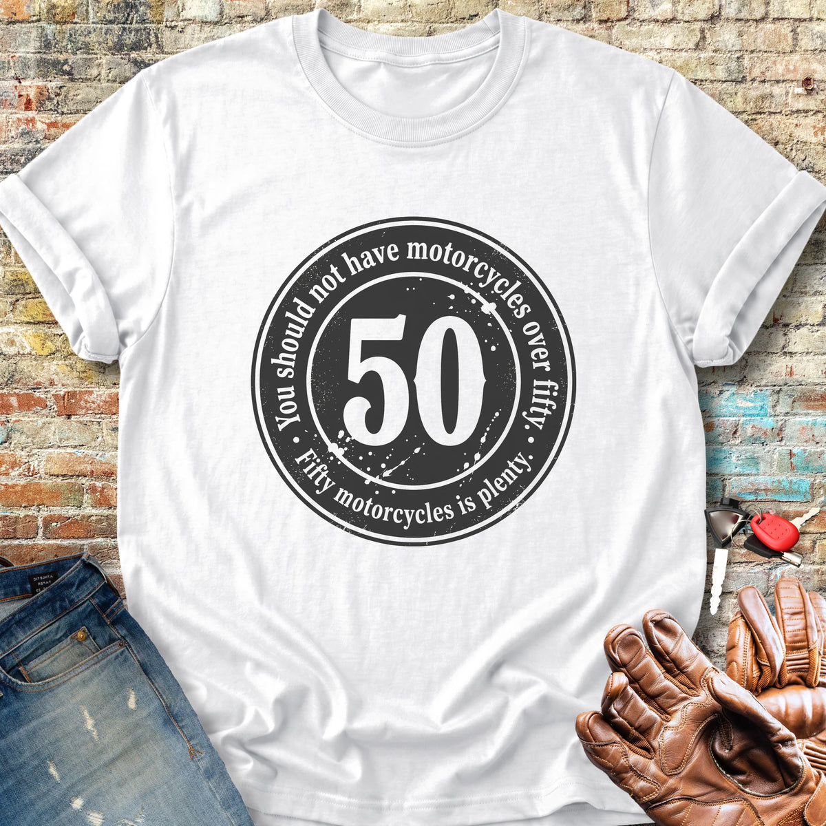 The 50 Riders Club Classic T-Shirt - White
