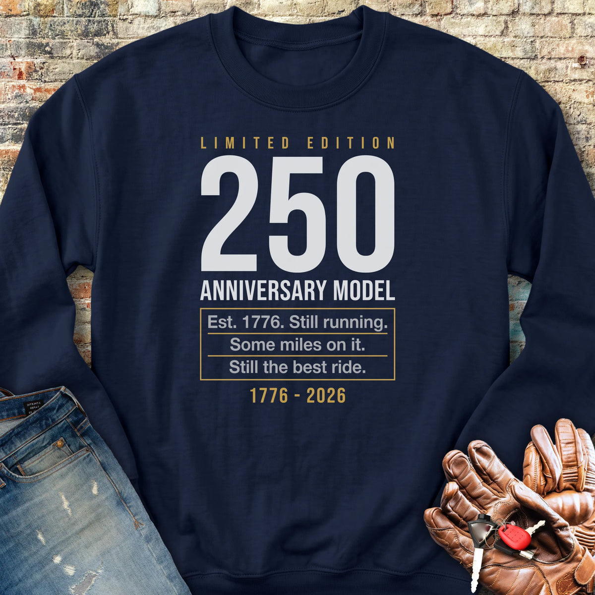 The Best Ride 250 Sweatshirt - Navy