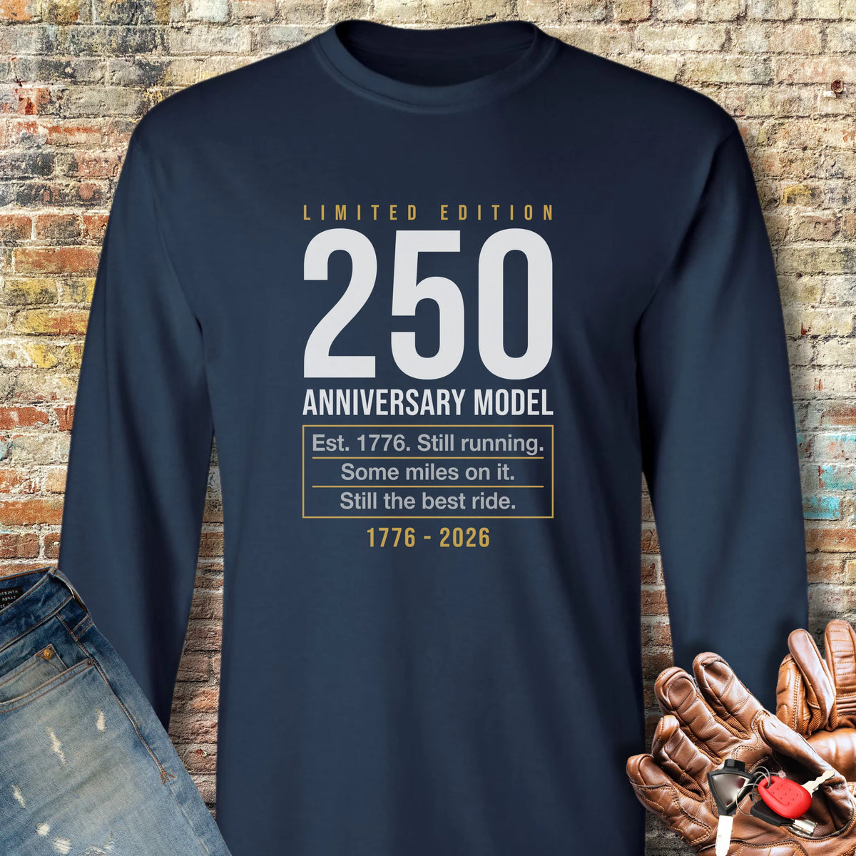 The Best Ride 250 Long Sleeve T-Shirt - Navy