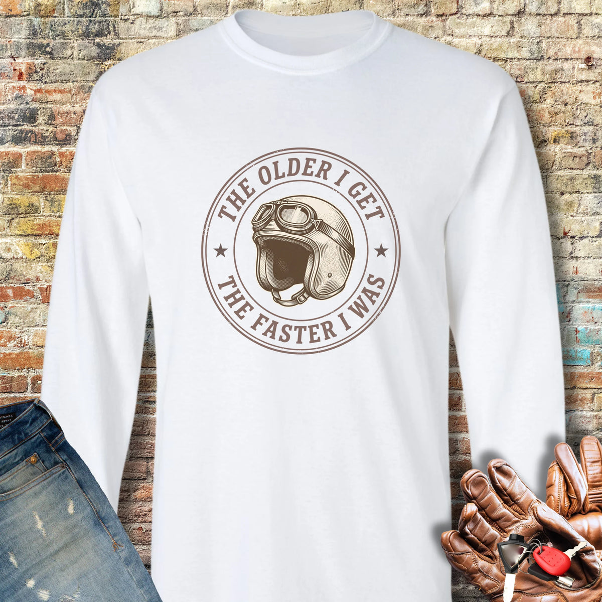 The Faster I Was Long Sleeve T-Shirt - White