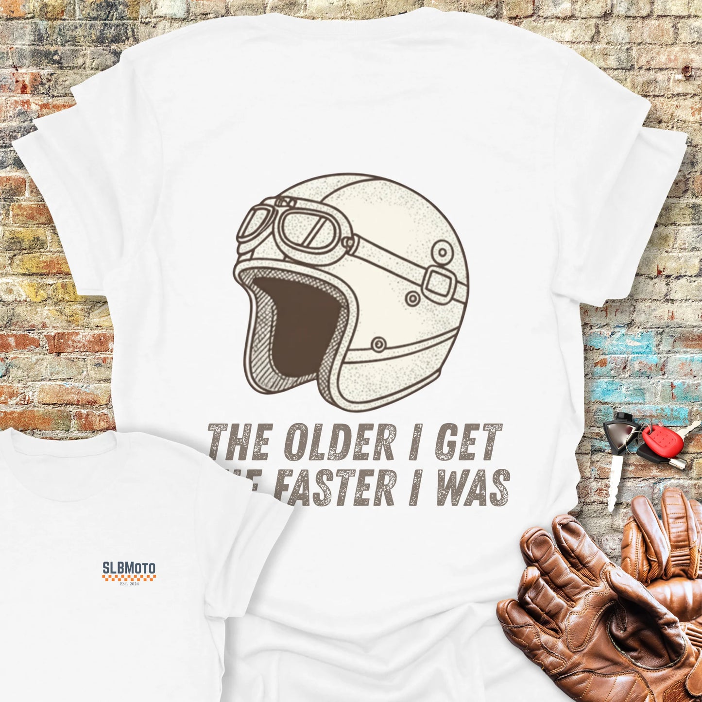 The Older I Get Back Print T-Shirt - White