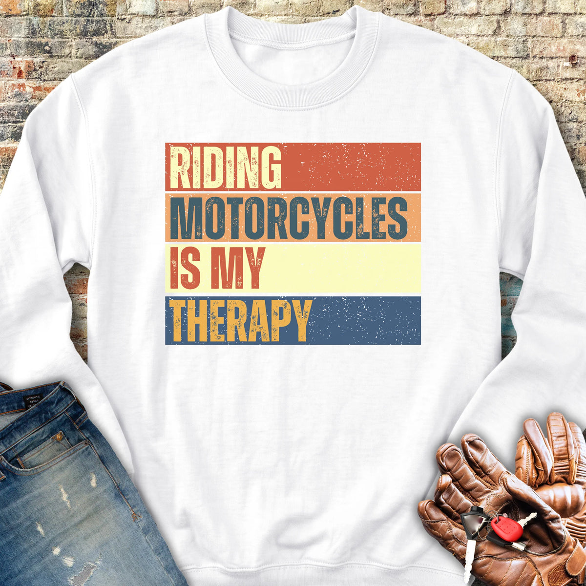 Therapy (Block) Sweatshirt - White
