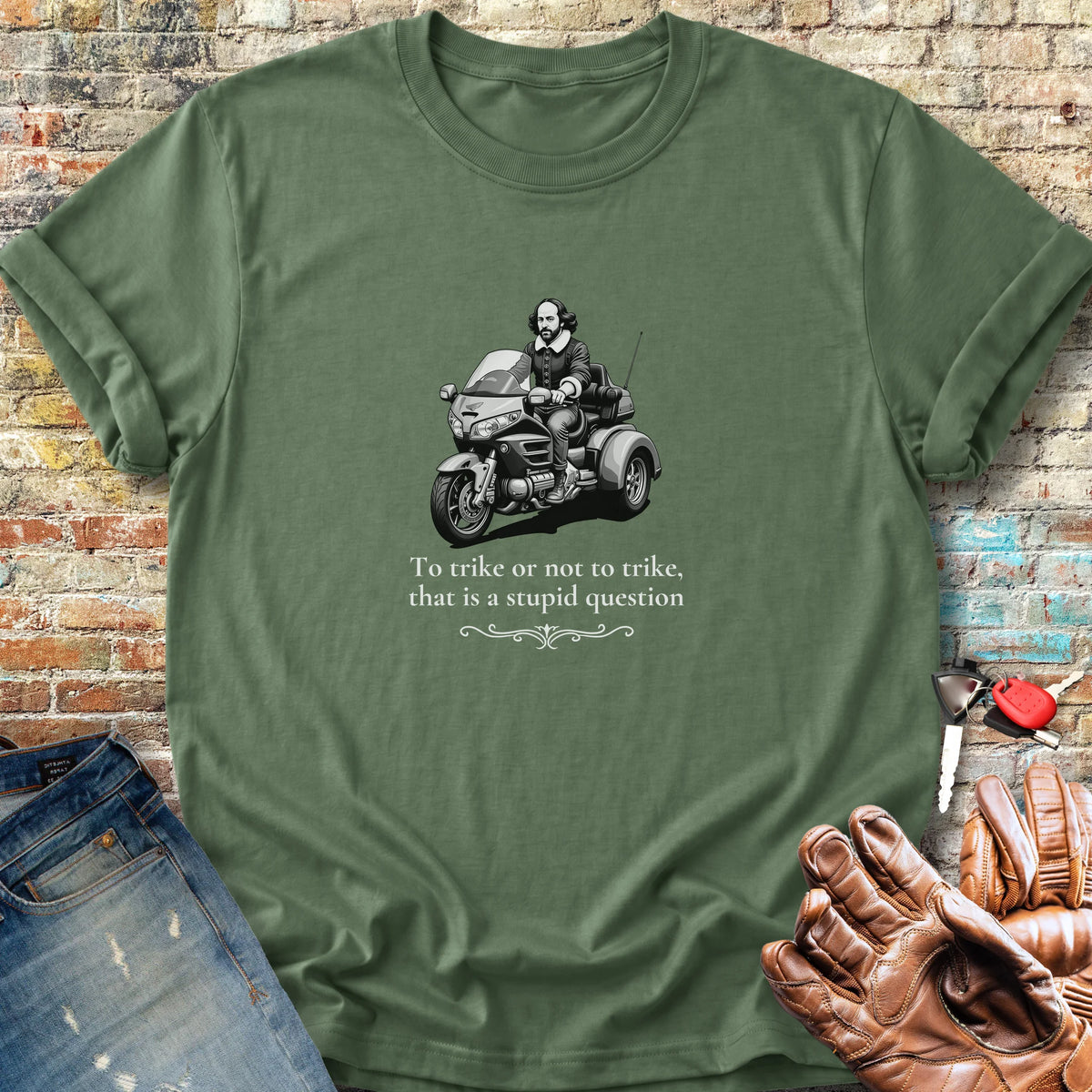To Trike Or Not To Trike Classic T-Shirt - Military Green