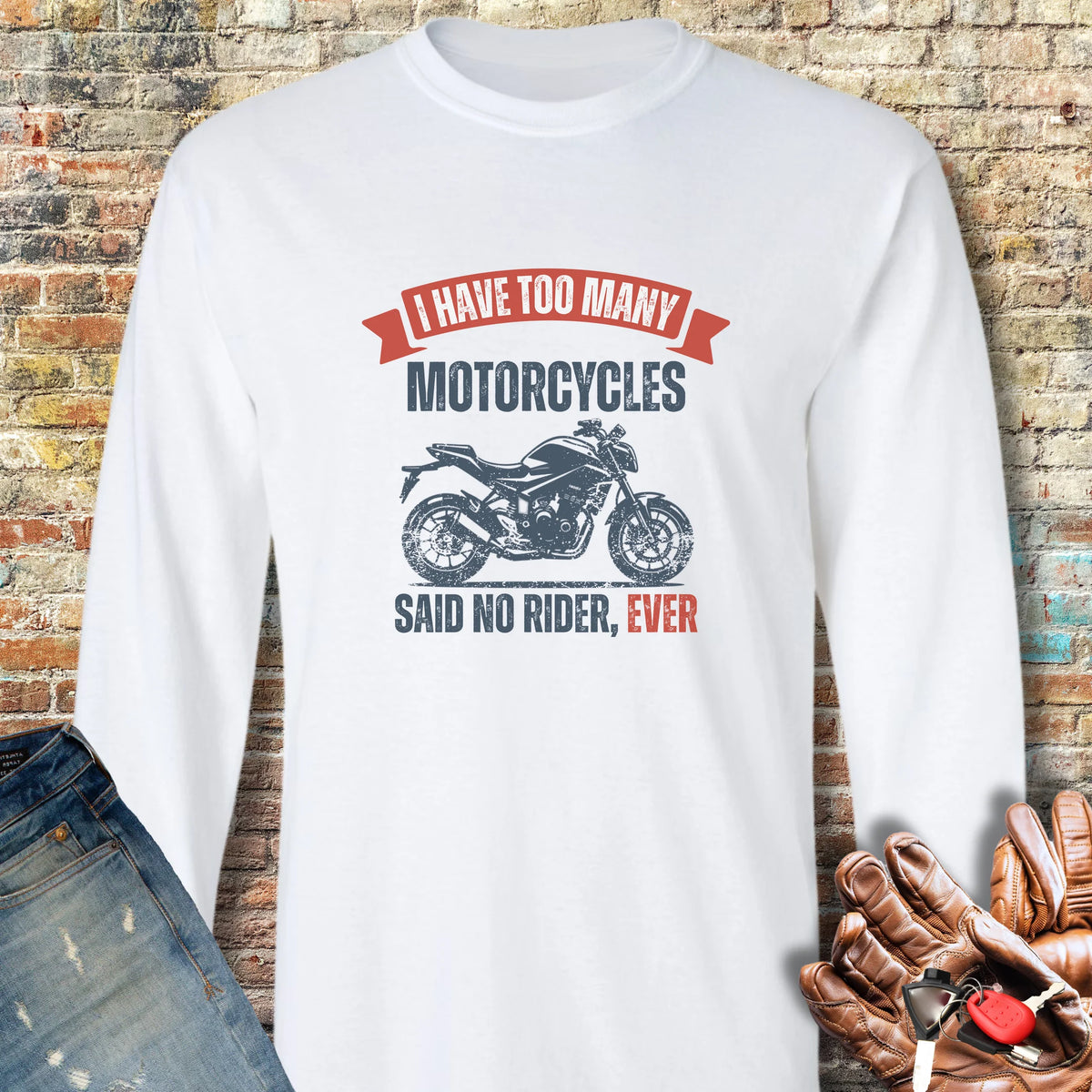 Too Many (Street) Long Sleeve T-Shirt - White