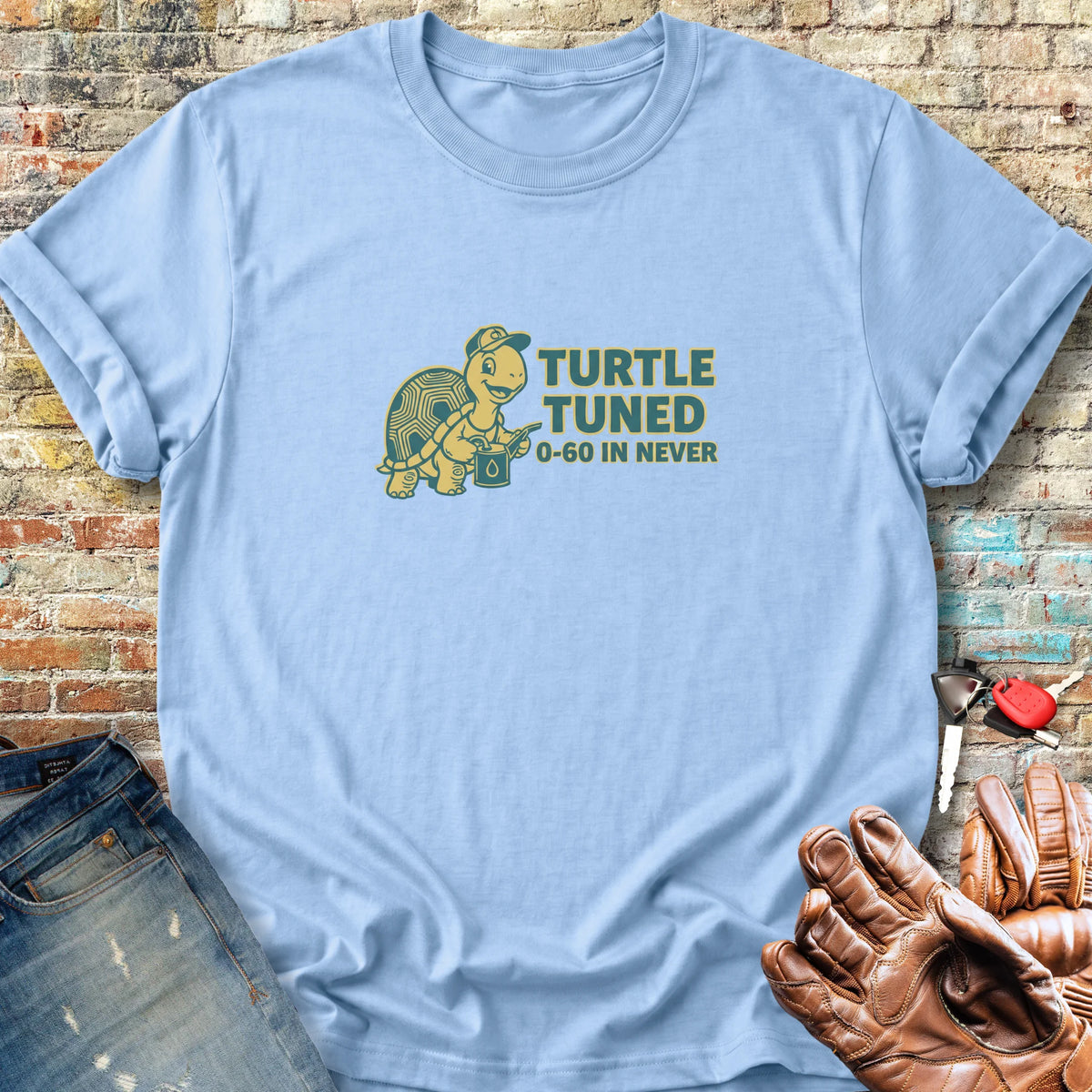 Turtle Tuned Classic T-Shirt - Light Blue