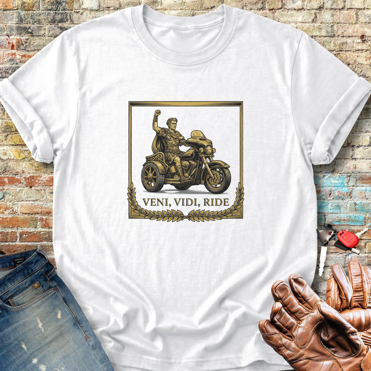 Veni, Vidi, Ride Classic T-Shirt - White