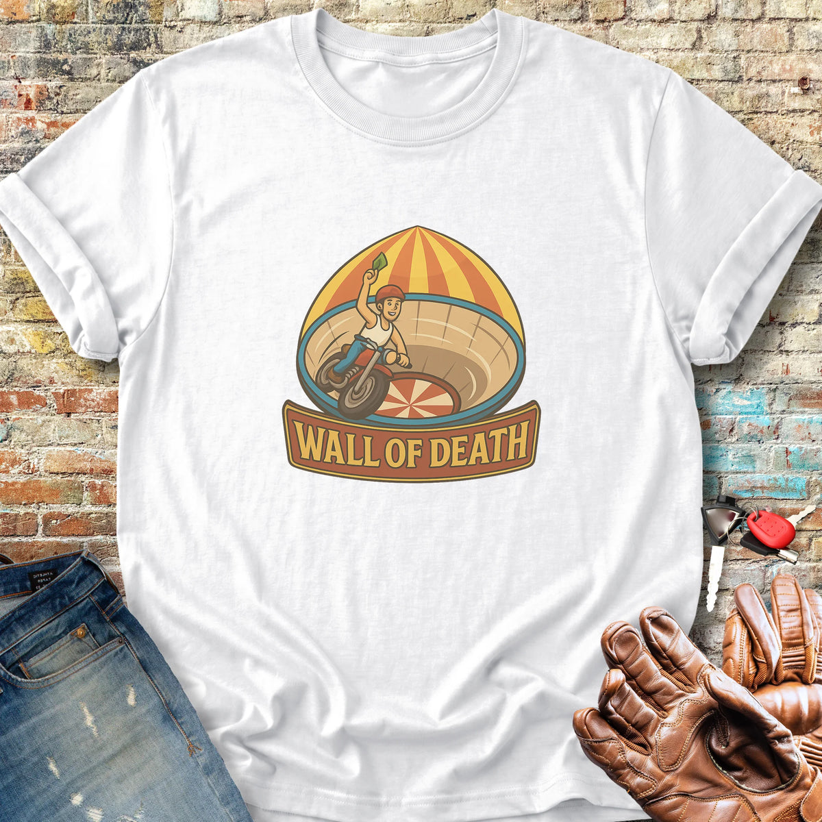 Wall Of Death Classic T-Shirt - White