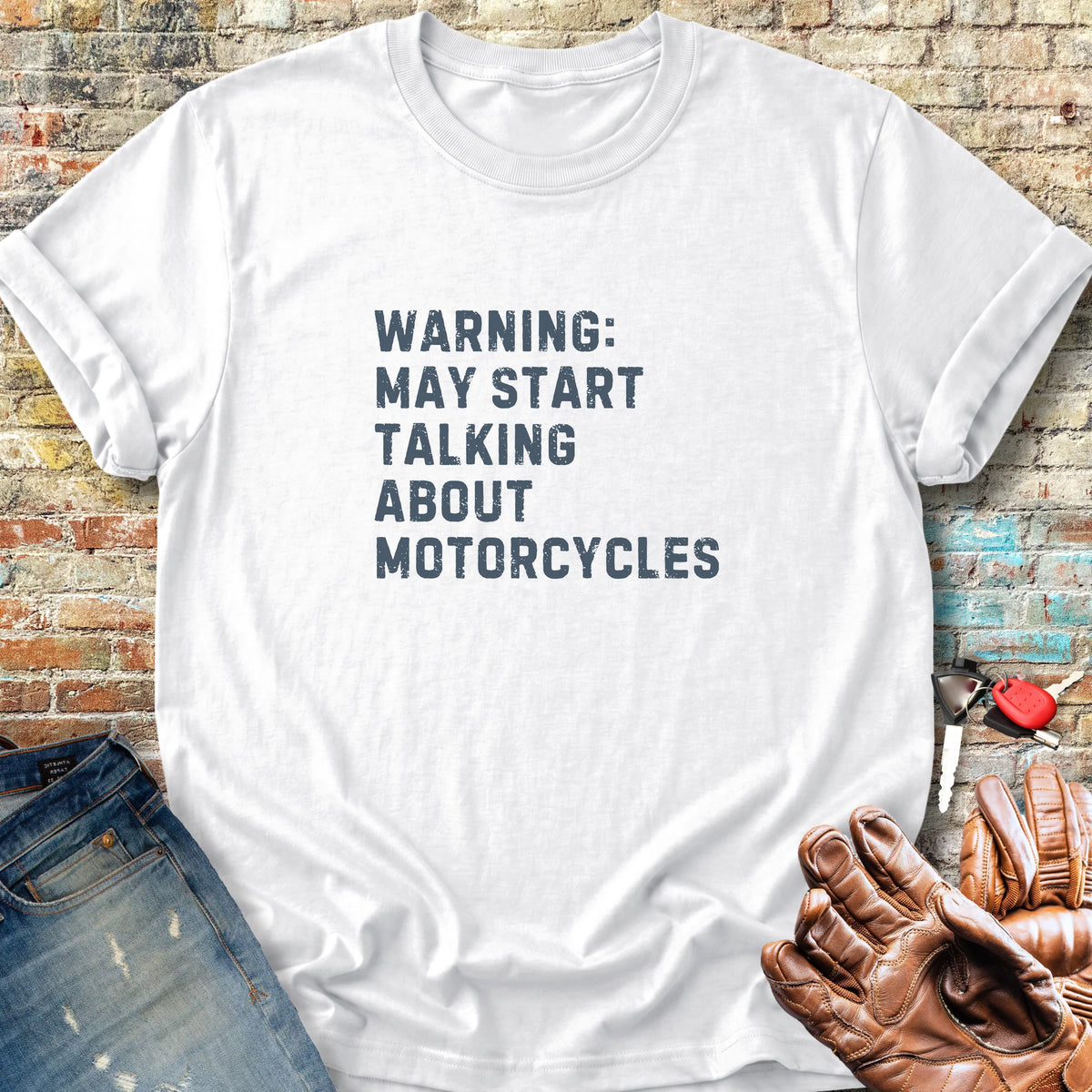 Warning (Text) Classic T-Shirt - White