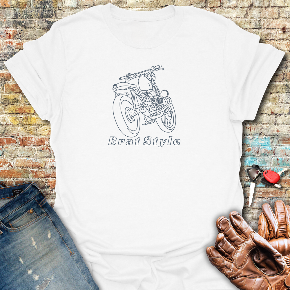 Brat Style Line T-Shirt - White