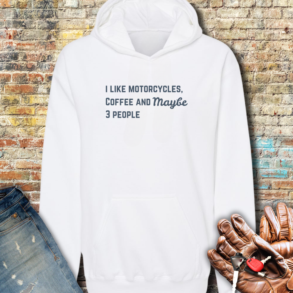 Motorcycles Coffee Hoodie - White