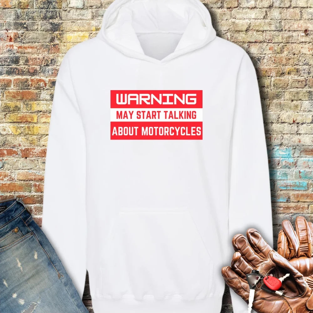 Warning Hoodie - White