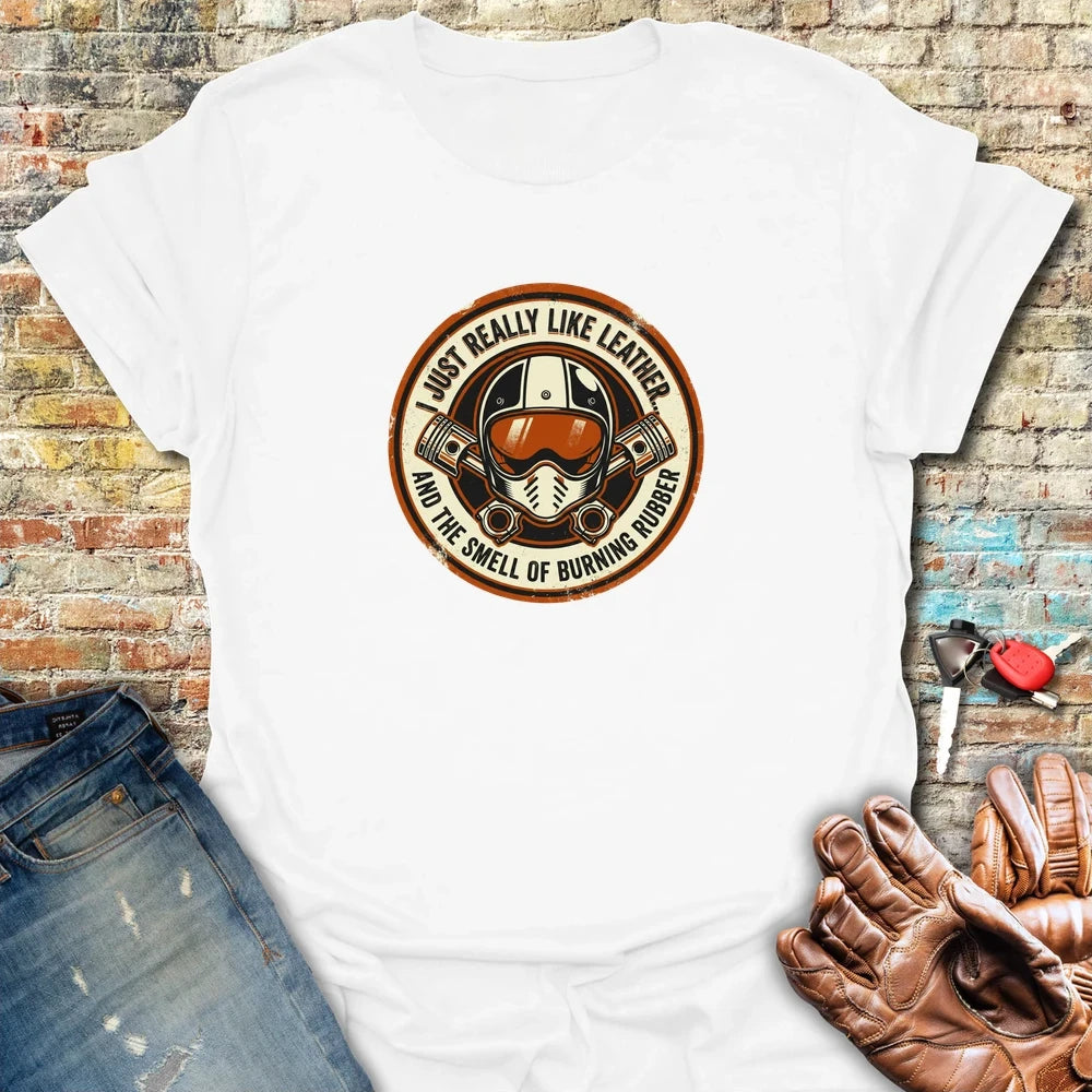 Leather Rubber T-Shirt - White