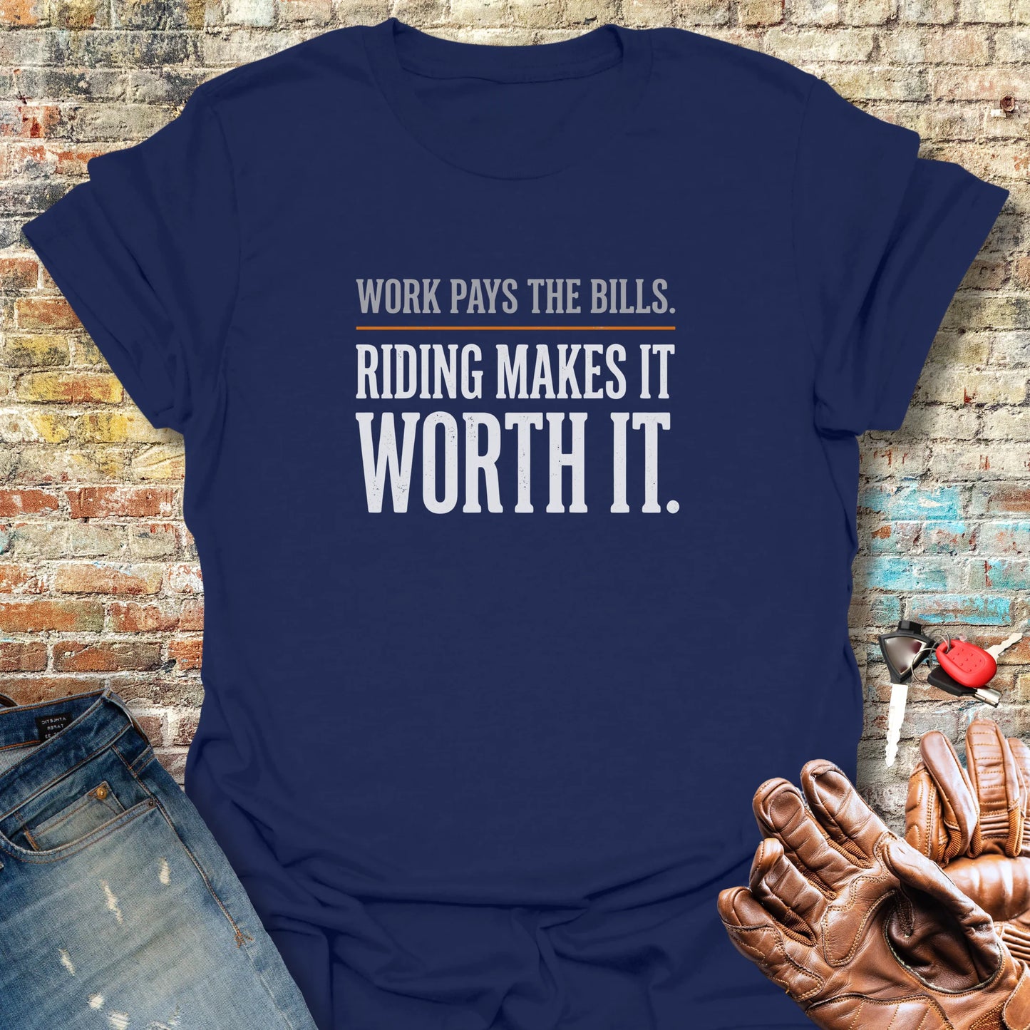 Work Pays T-Shirt - Navy