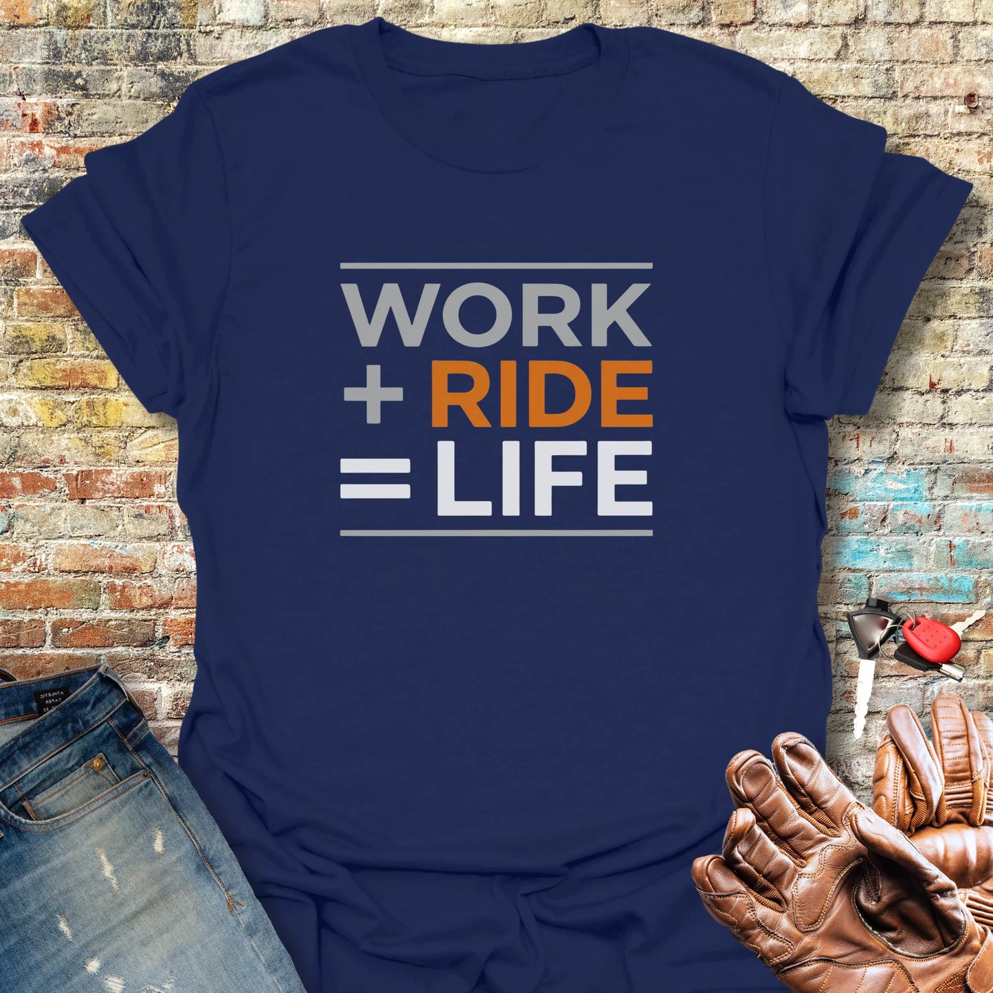 Work + Ride T-Shirt - Navy