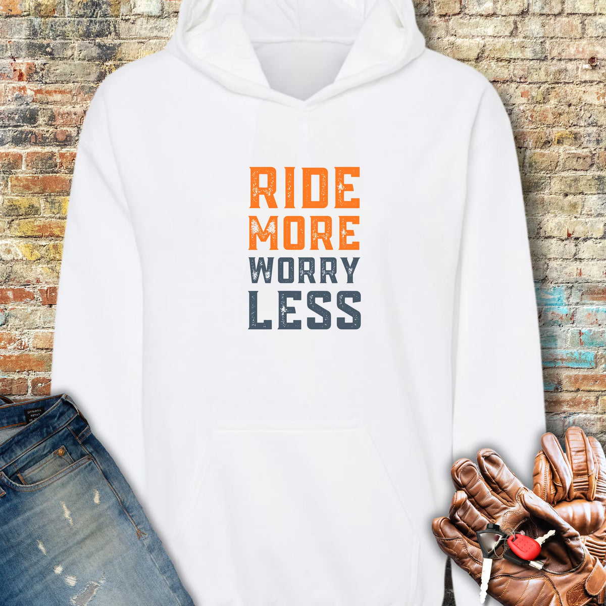Worry Less Hoodie - White
