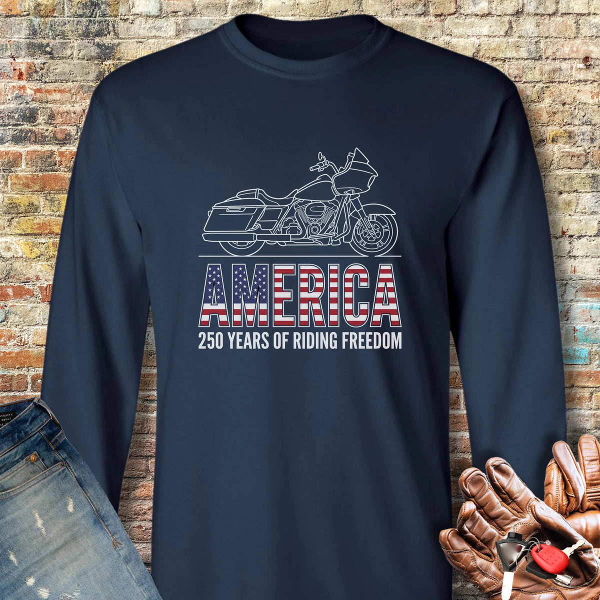 Years of Riding 250 Long Sleeve T-Shirt - Navy