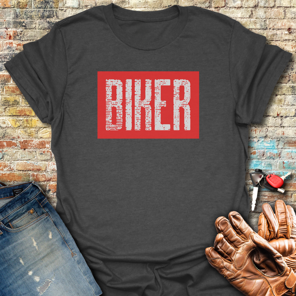 Biker In Red T-Shirt
