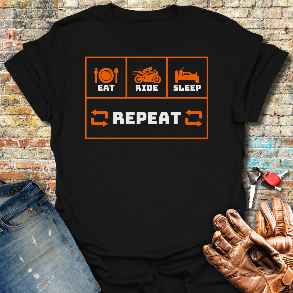 Eat Sleep Ride Repeat T-Shirt