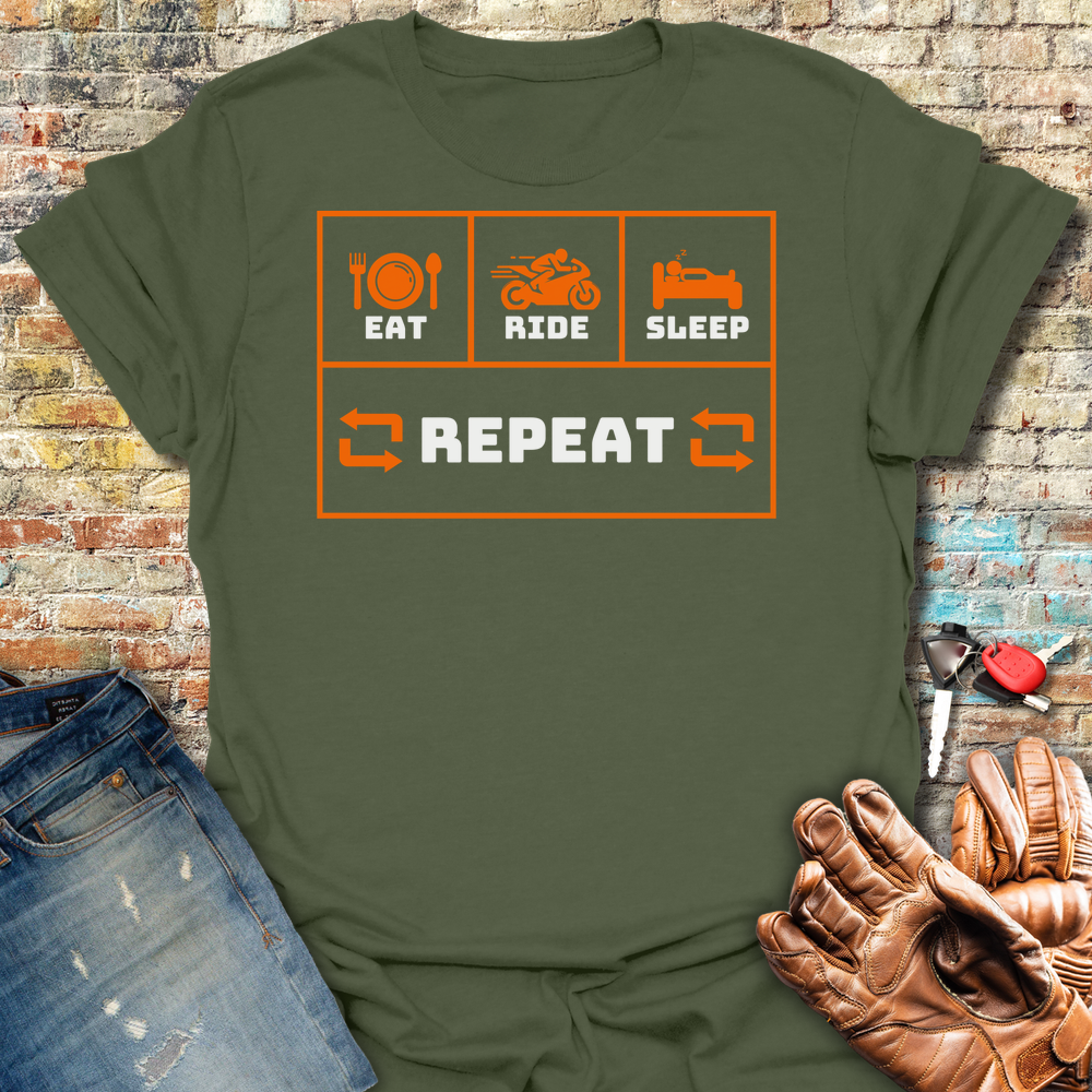 Eat Sleep Ride Repeat T-Shirt