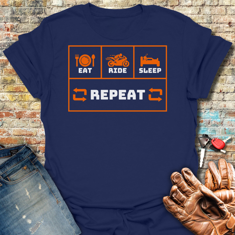 Eat Sleep Ride Repeat T-Shirt