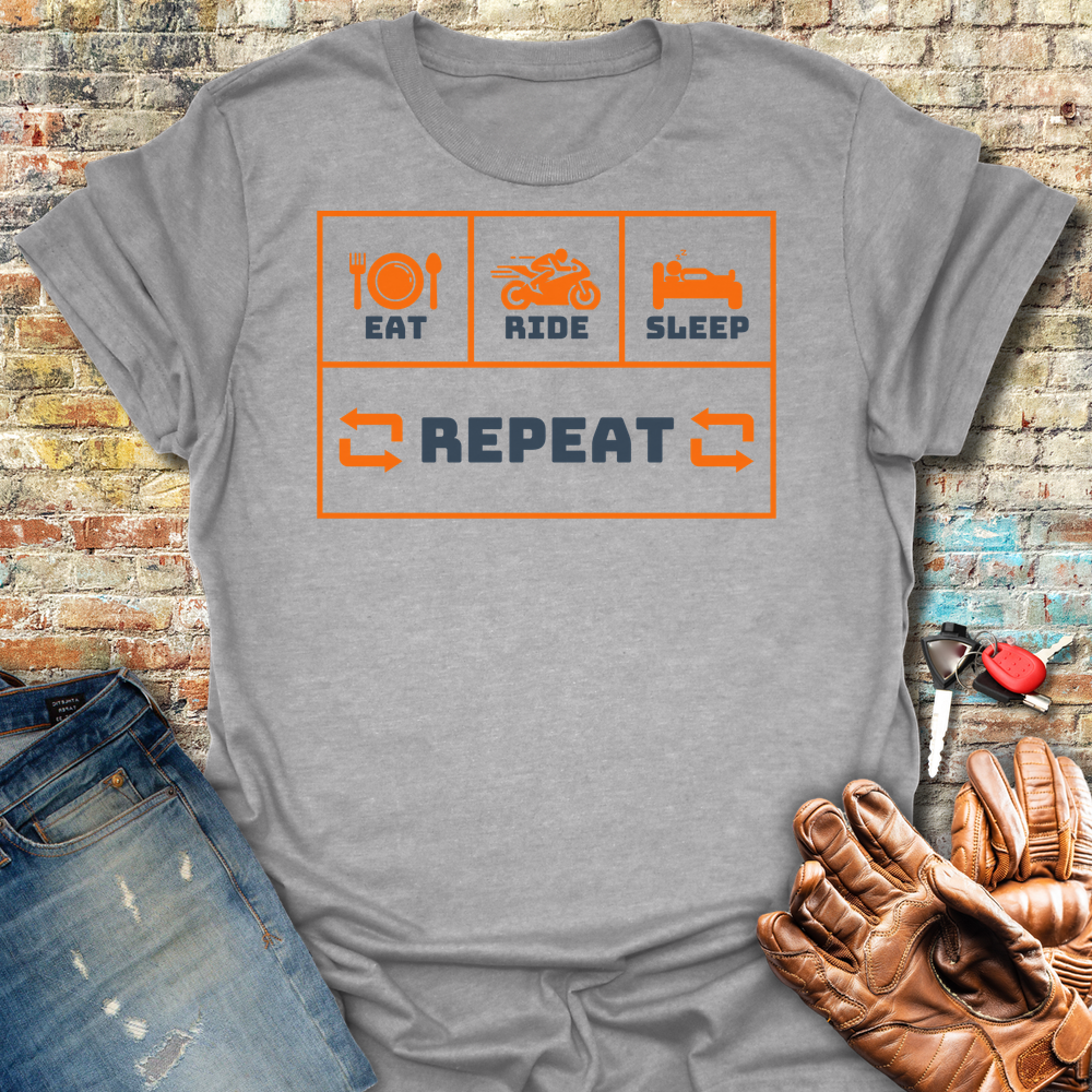 Eat Sleep Ride Repeat T-Shirt