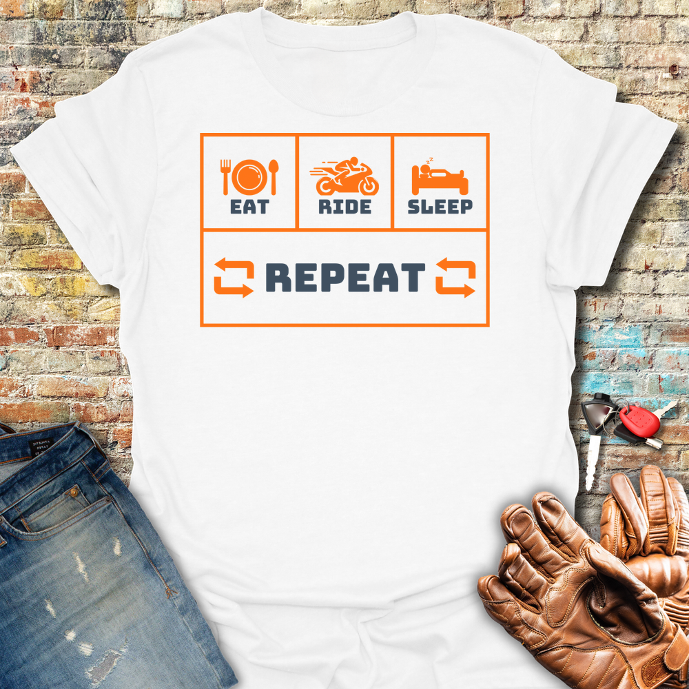 Eat Sleep Ride Repeat T-Shirt