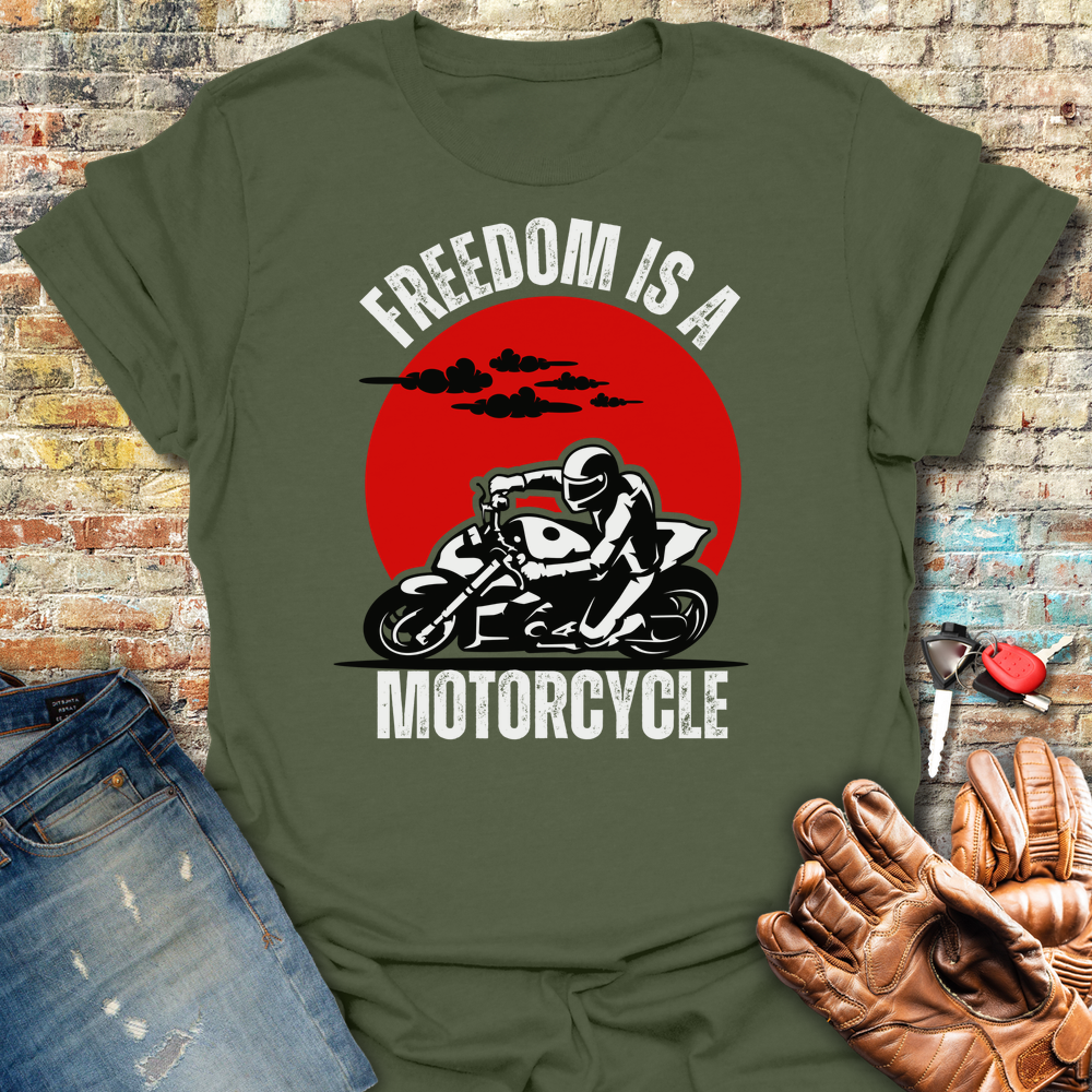 Freedom Is A Motorcycle (Streetfighter) T-Shirt