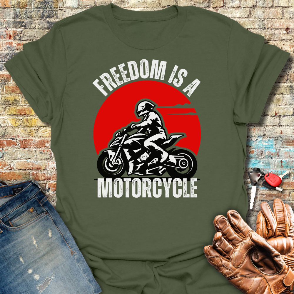 Freedom Is A Motorcycle (Zed) T-Shirt