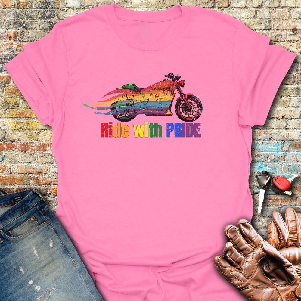 Rainbow Motorcycle T-Shirt