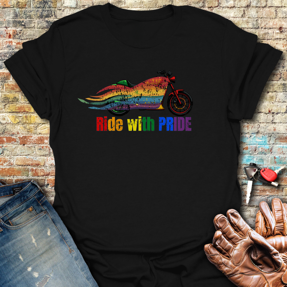 Rainbow Motorcycle T-Shirt